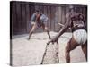 Actor Kirk Douglas Faces Actor Woody Strode in Scene From Stanley Kubrick's Film "Spartacus"-J^ R^ Eyerman-Stretched Canvas