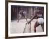 Actor Kirk Douglas Faces Actor Woody Strode in Scene From Stanley Kubrick's Film "Spartacus"-J^ R^ Eyerman-Framed Premium Photographic Print