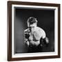 Actor Kirk Douglas in a Boxing Pose-Allan Grant-Framed Premium Photographic Print