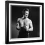 Actor Kirk Douglas in a Boxing Pose-Allan Grant-Framed Premium Photographic Print