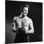 Actor Kirk Douglas in a Boxing Pose-Allan Grant-Mounted Premium Photographic Print