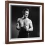 Actor Kirk Douglas in a Boxing Pose-Allan Grant-Framed Premium Photographic Print