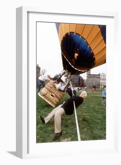 Actor Leslie Nielsen in Oslo for Release of His Film Naked Gun 33 1/3: the Final Insult May 1994-null-Framed Photo