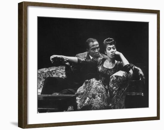 Actor Louis Gossett Jr. in a Scene from the Play "A Raisin in the Sun"-null-Framed Premium Photographic Print