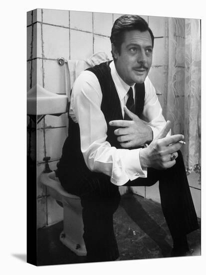 Actor Marcello Mastroianni in a Scene From the Movie "Marriage Italian Style"-Alfred Eisenstaedt-Stretched Canvas