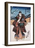 Actor Matsumoto Koshiro 5th as Kudo Toraemon Kudosuke, Japanese Wood-Cut Print-Lantern Press-Framed Art Print