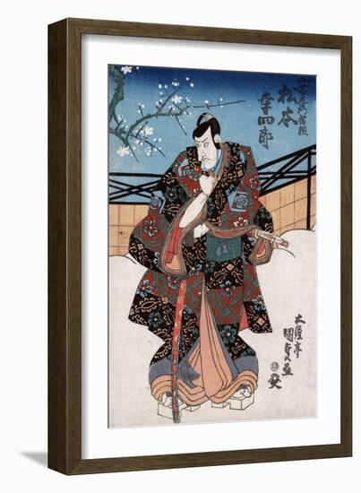 Actor Matsumoto Koshiro 5th as Kudo Toraemon Kudosuke, Japanese Wood-Cut Print-Lantern Press-Framed Art Print