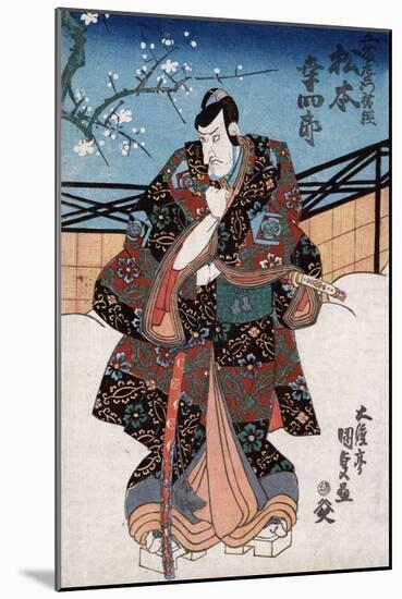 Actor Matsumoto Koshiro 5th as Kudo Toraemon Kudosuke, Japanese Wood-Cut Print-Lantern Press-Mounted Art Print