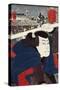 Actor Miyamoto Musashi, Japanese Wood-Cut Print-Lantern Press-Stretched Canvas