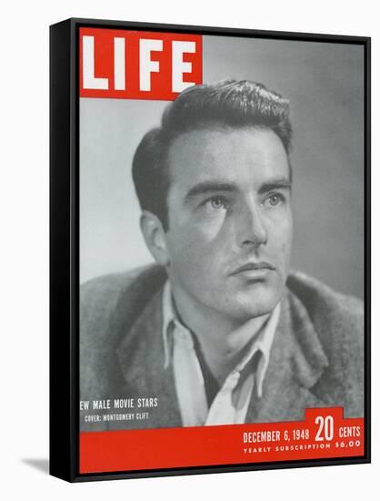 Actor Montgomery Clift, December 6, 1948-Bob Landry-Framed Stretched Canvas