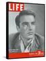 Actor Montgomery Clift, December 6, 1948-Bob Landry-Framed Stretched Canvas