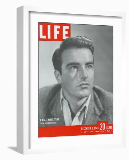 Actor Montgomery Clift, December 6, 1948-Bob Landry-Framed Photographic Print