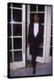Actor Morgan Freeman Standing Near Doorway at Rita Moreno Tribute Held at Beverly Wilshire Hotel-Mirek Towski-Stretched Canvas