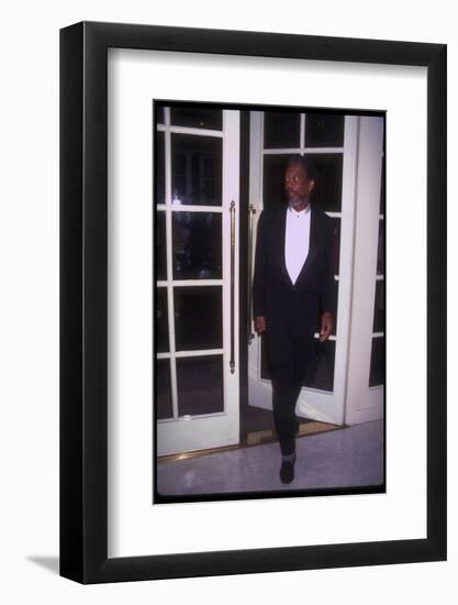 Actor Morgan Freeman Standing Near Doorway at Rita Moreno Tribute Held at Beverly Wilshire Hotel-Mirek Towski-Framed Photographic Print