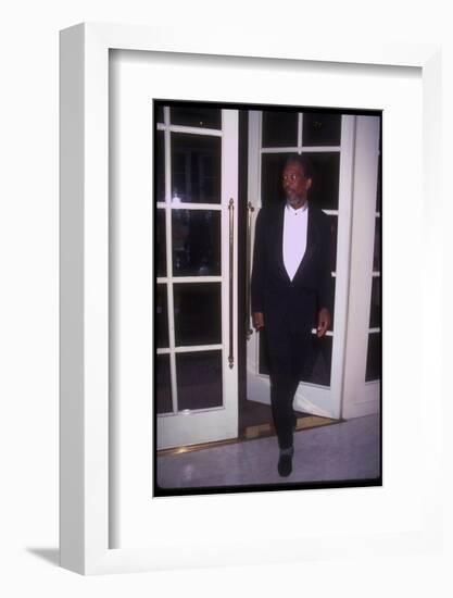 Actor Morgan Freeman Standing Near Doorway at Rita Moreno Tribute Held at Beverly Wilshire Hotel-Mirek Towski-Framed Photographic Print