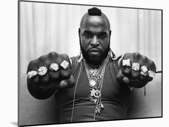 Actor Mr. T before Appearance on David Letterman Show Promoting 'Rocky Iii', NY, June 30, 1982-0 0-Mounted Photographic Print