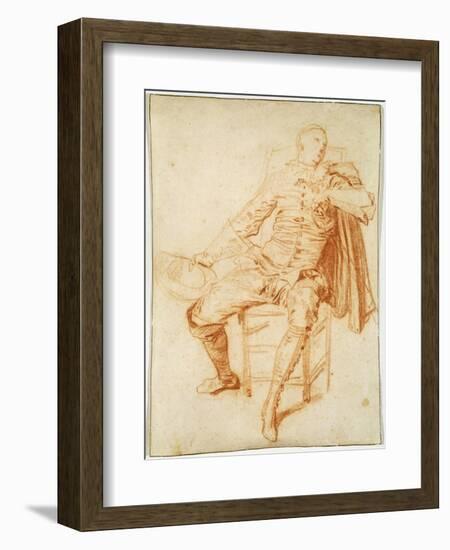 'Actor of the Comédie Italienne (Crispin)', early 20th century-Jean-Antoine Watteau-Framed Giclee Print