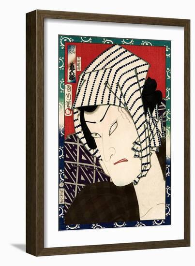 Actor Onoe Kikugoro, from an Untitled Series of Actor Portraits-Kunichika toyohara-Framed Giclee Print