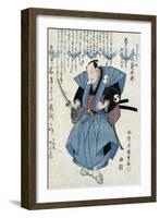 Actor Onoe Kikugoro III as Oboshi Yuranosuke, Japanese Wood-Cut Print-Lantern Press-Framed Art Print