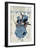 Actor Onoe Kikugoro III as Oboshi Yuranosuke, Japanese Wood-Cut Print-Lantern Press-Framed Art Print