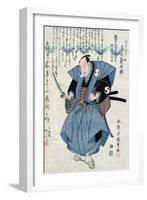 Actor Onoe Kikugoro III as Oboshi Yuranosuke, Japanese Wood-Cut Print-Lantern Press-Framed Art Print