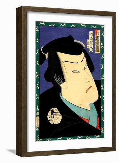 Actor Onoe Kikugoro V as Kakogawa Seijuro-Kunichika toyohara-Framed Giclee Print