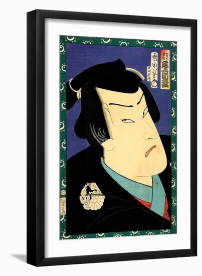 Actor Onoe Kikugoro V as Kakogawa Seijuro-Kunichika toyohara-Framed Giclee Print