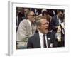 Actor Paul Newman and Playwright Arthur Miller Among Crowd Attending Democratic National Convention-Lee Balterman-Framed Premium Photographic Print