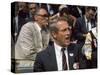 Actor Paul Newman and Playwright Arthur Miller Attending the Democratic National Convention-null-Stretched Canvas