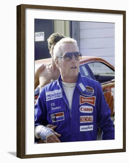 Actor Paul Newman at Car Race-null-Framed Premium Photographic Print