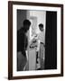 Actor Paul Newman Cooking Eggs for Guests Incl. Anthony Perkins During an Informal Party-null-Framed Premium Photographic Print