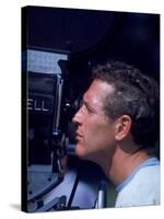 Actor Paul Newman Looking Through a Camera-Mark Kauffman-Stretched Canvas