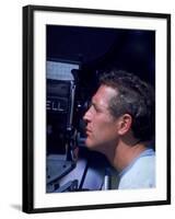 Actor Paul Newman Looking Through a Camera-Mark Kauffman-Framed Premium Photographic Print