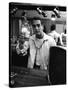 Actor Paul Newman Raising a Glass During an Informal Party-Leonard Mccombe-Stretched Canvas