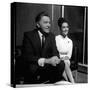 Actor Richard Burton with Elizabeth Taylor in December 1962-null-Stretched Canvas