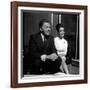 Actor Richard Burton with Elizabeth Taylor in December 1962-null-Framed Photographic Print