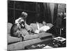 Actor Robert Redford and His Family at Home-John Dominis-Mounted Premium Photographic Print