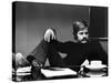 Actor Robert Redford Brooding While Conferring with His Agent-John Dominis-Stretched Canvas