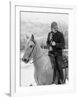 Actor Robert Redford Horseback Riding-John Dominis-Framed Premium Photographic Print