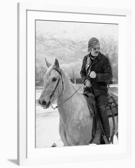 Actor Robert Redford Horseback Riding-John Dominis-Framed Premium Photographic Print