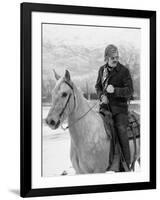 Actor Robert Redford Horseback Riding-John Dominis-Framed Premium Photographic Print