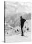 Actor Robert Redford Skiing-John Dominis-Stretched Canvas