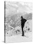 Actor Robert Redford Skiing-John Dominis-Stretched Canvas