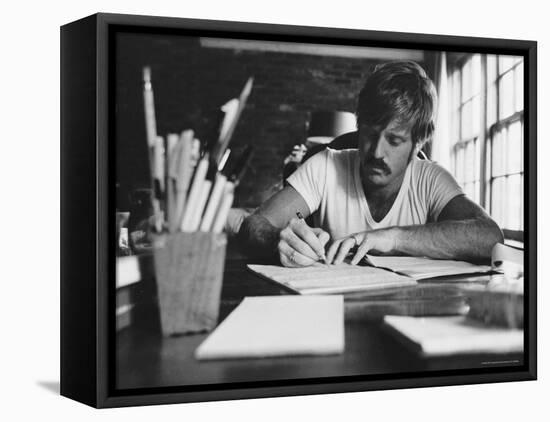 Actor Robert Redford-John Dominis-Framed Stretched Canvas