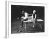 Actor/Singer Sammy Davis Jr. with Actress Paula Wayne During Rehearsal of "Golden Boy"-Leonard Mccombe-Framed Photographic Print