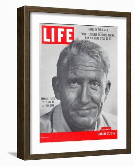 Actor Spencer Tracy, January 31, 1955-J. R. Eyerman-Framed Photographic Print