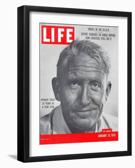 Actor Spencer Tracy, January 31, 1955-J. R. Eyerman-Framed Photographic Print