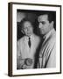 Actor Vincent Edwards with Actor Sam Jaffe as He Appears in Television Program Ben Casey-Ralph Crane-Framed Premium Photographic Print