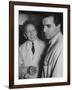 Actor Vincent Edwards with Actor Sam Jaffe as He Appears in Television Program Ben Casey-Ralph Crane-Framed Premium Photographic Print