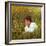 Actor Warren Beatty Sitting in Field of Flowers-Ralph Crane-Framed Premium Photographic Print